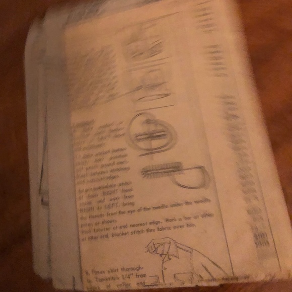 Simplicity 1025. Vintage 50s Button Down Shirts sewing pattern - Picture 3 of 3